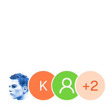 Team avatars showing shared access to a unified candidate profile