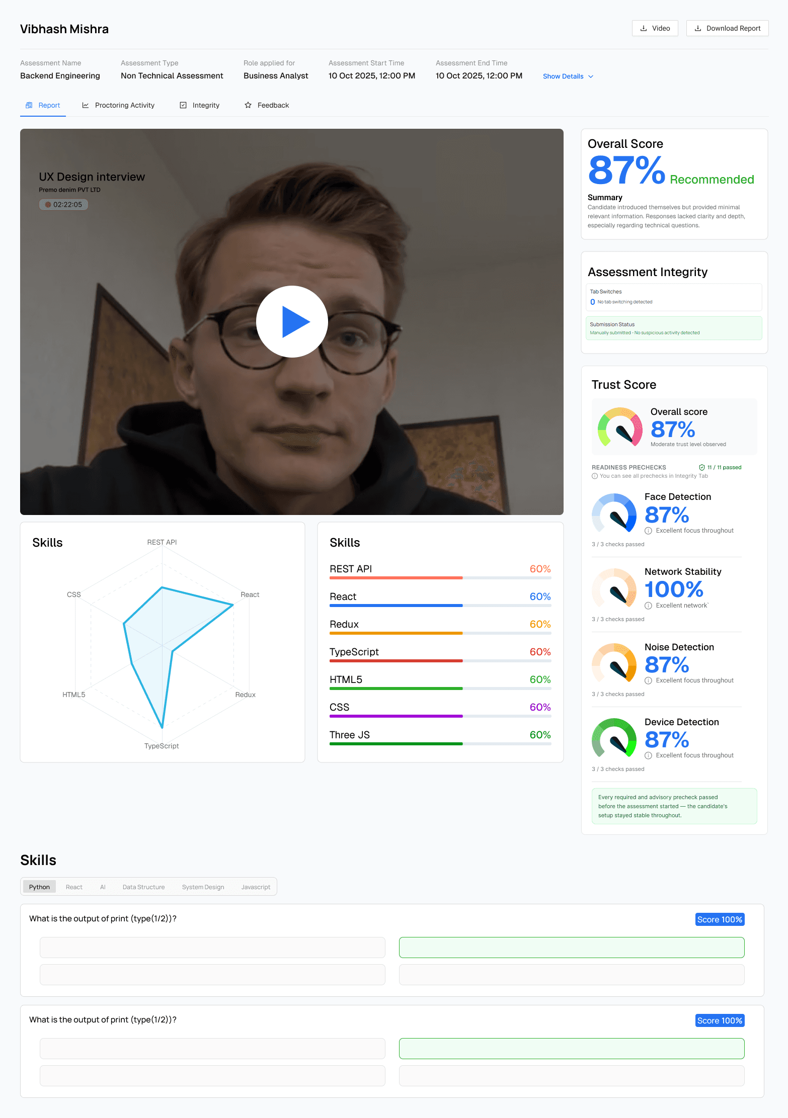 Non-Technical Assessment - Report